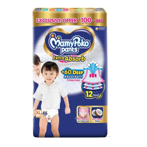 mam0109_1_1 MamyPoko Extra Absorb Diaper Pants XL, 46 Count